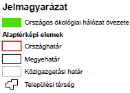 Országos Területrendezési Terv övezeti érintettségei és a vonatkozó előírások A tervezési területek feltüntetése az alátámasztó munkarészekben található 1.