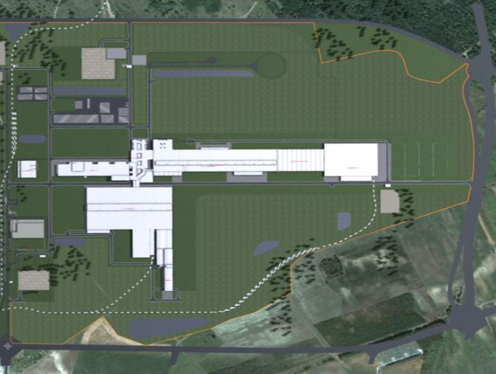 m 2 összes gyárterület Épület Alapterület 270 000 m2 = 37