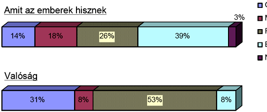 3.3. ábra - Mire fordítjuk a legtöbb energiát? - Forrás: Emnid survey zukunft haus 2003 for Deutsche Energie- Agentur.