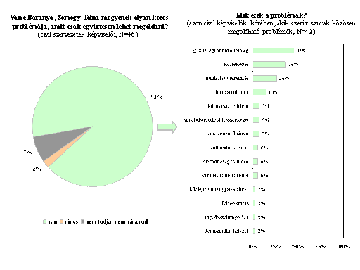 A szervezetek lokális identitása, kapcsolata és problémaérzékenysége Bár, mint arra korábban utaltam, a régió kevésbé jelenik meg a szervezetek vezetőinek gondolkodásában, ez azonban nem gátolja meg