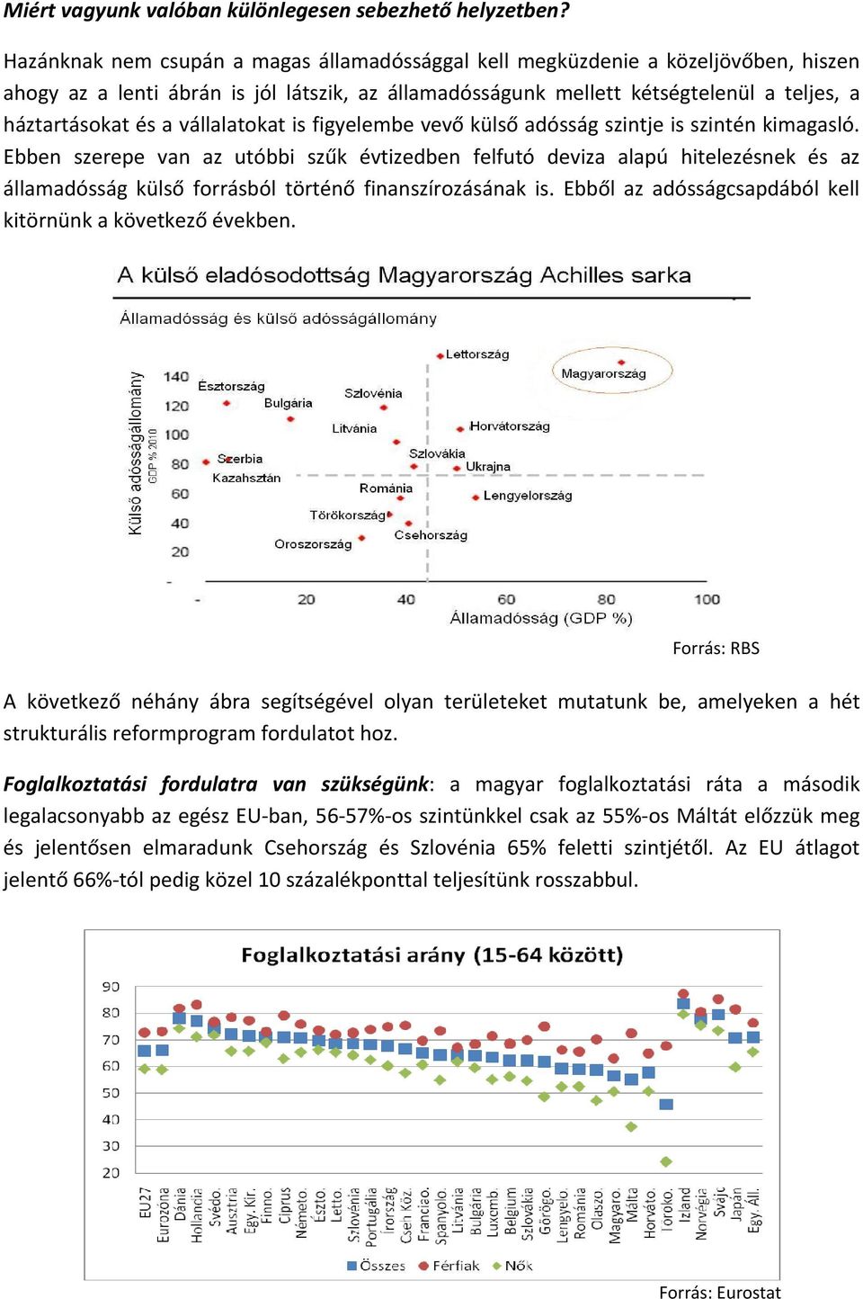 vállalatokat is figyelembe vevő külső adósság szintje is szintén kimagasló.