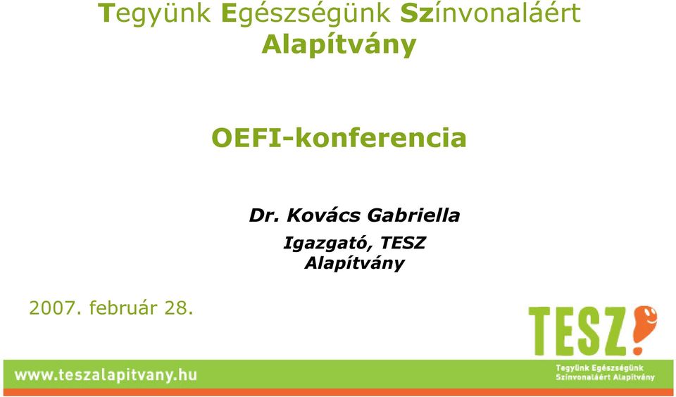 OEFI-konferencia 2007.