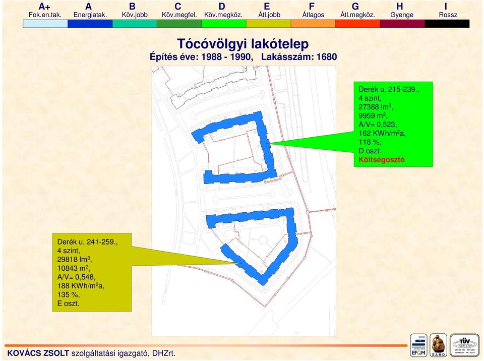 Gyenge Rossz Tócóvölgyi lakótelep Építés éve: 1988-1990, Lakásszám: 1680 Derék u.