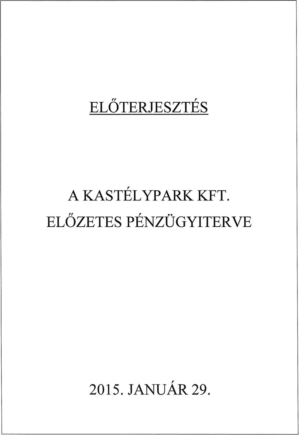 ELŐZETES