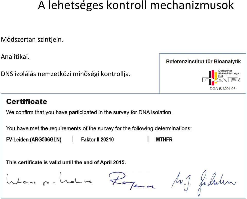 szintjein. Analitikai.