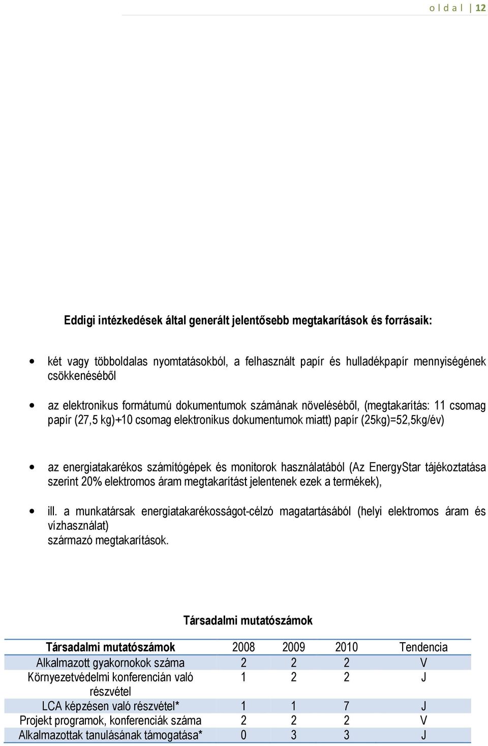 és monitorok használatából (Az EnergyStar tájékoztatása szerint 20% elektromos áram megtakarítást jelentenek ezek a termékek), ill.