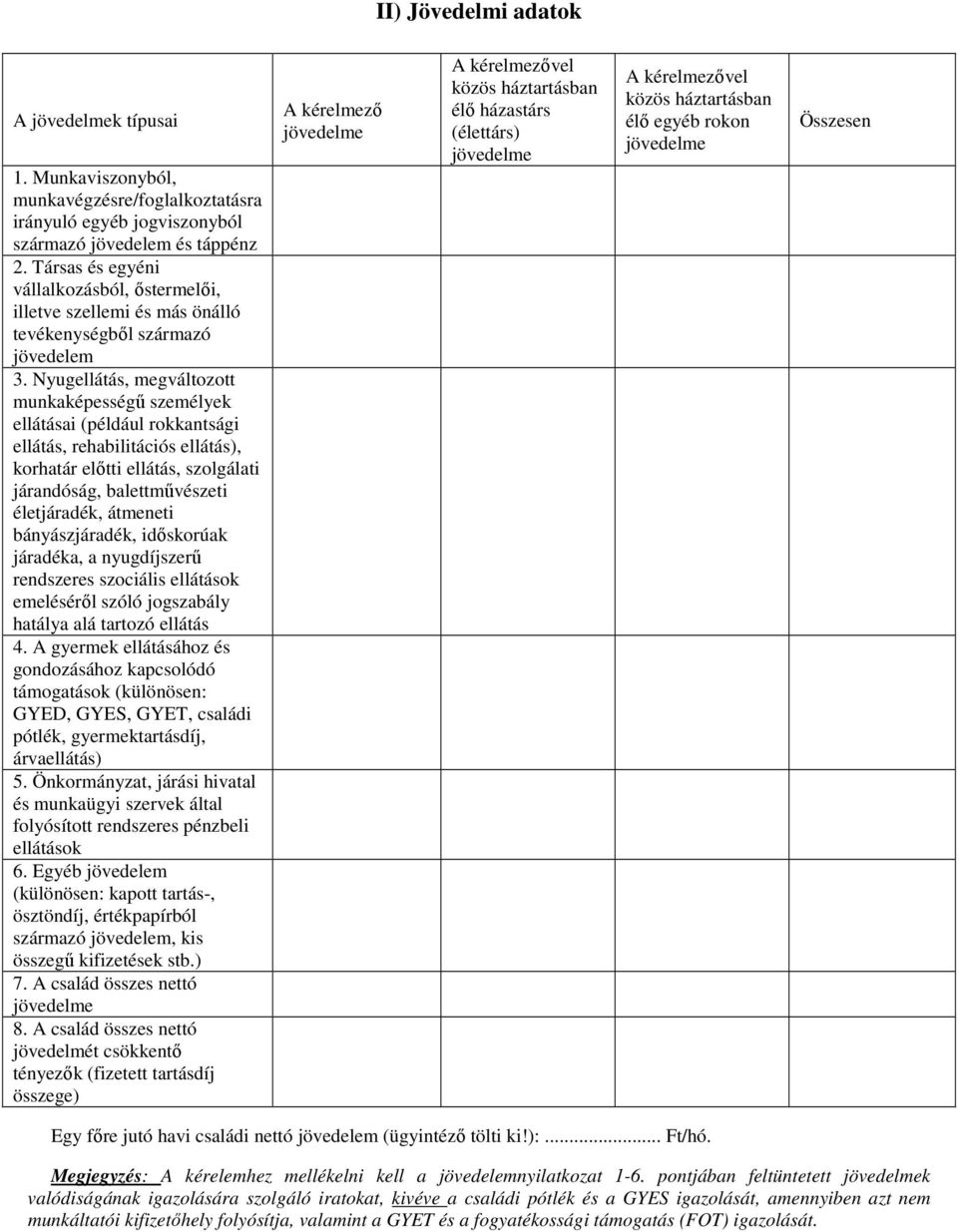 Nyugellátás, megváltozott munkaképességű személyek ellátásai (például rokkantsági ellátás, rehabilitációs ellátás), korhatár előtti ellátás, szolgálati járandóság, balettművészeti életjáradék,