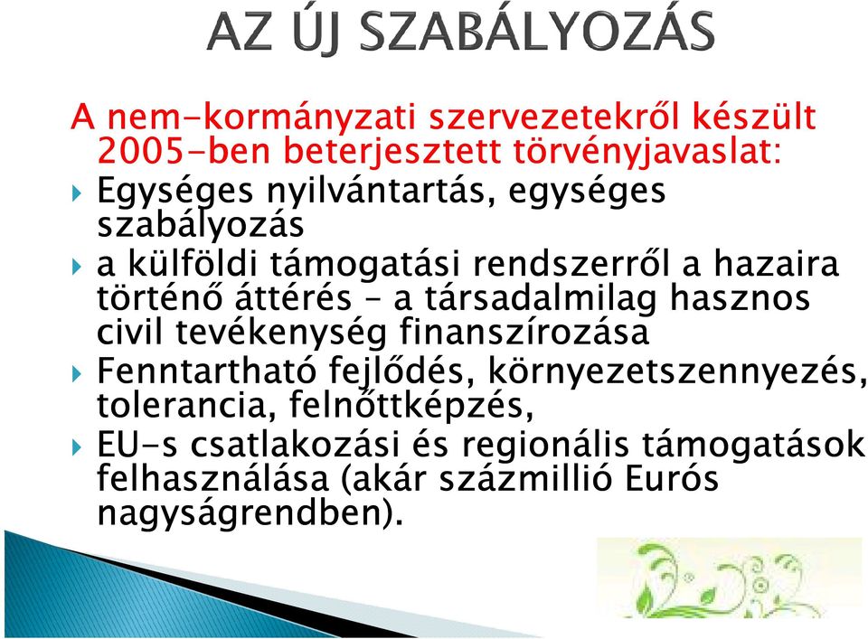 társadalmilag hasznos civil tevékenység finanszírozása Fenntartható fejlődés, környezetszennyezés,