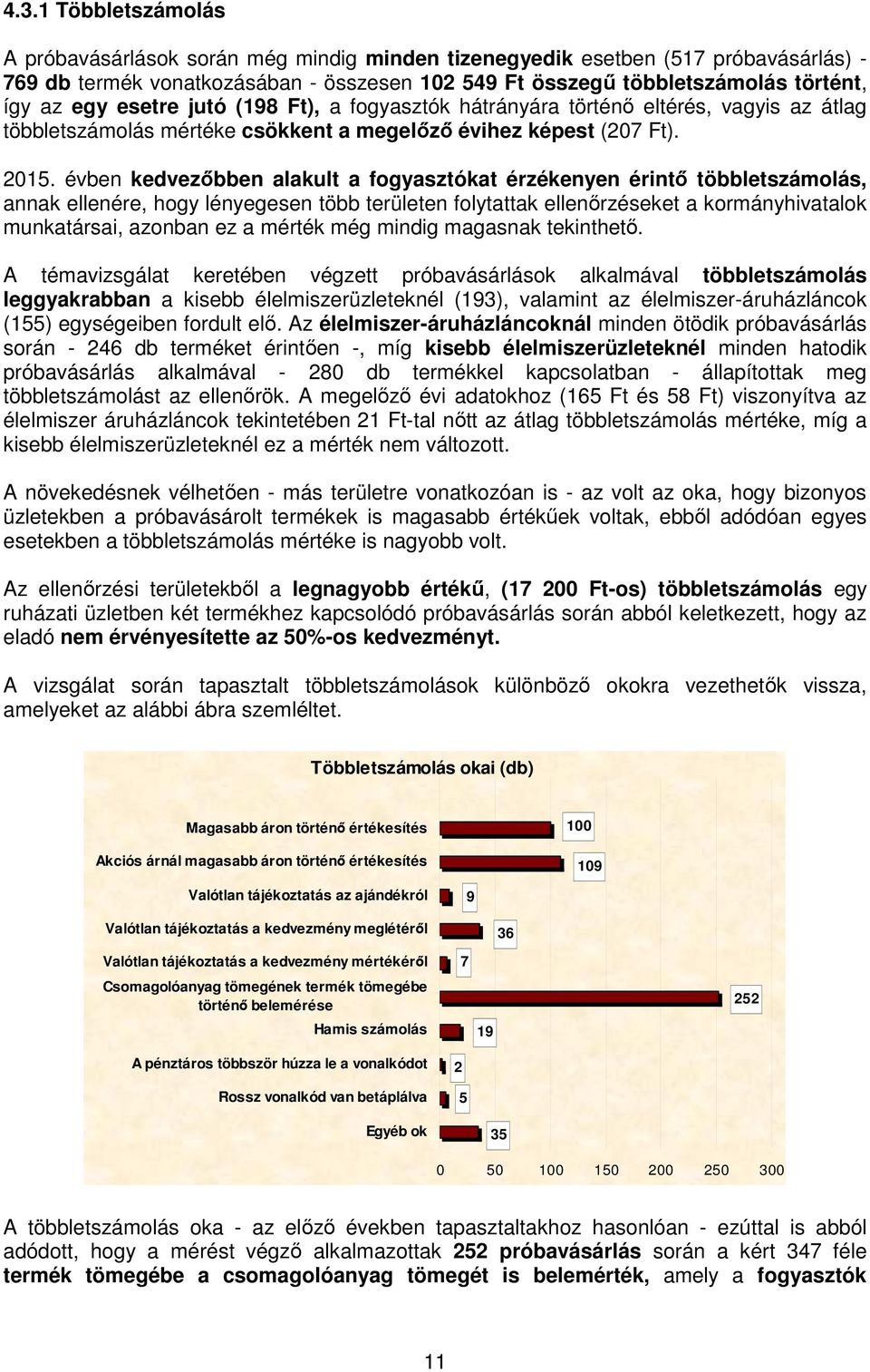 évben kedvezőbben alakult a fogyasztókat érzékenyen érintő többletszámolás, annak ellenére, hogy lényegesen több területen folytattak ellenőrzéseket a kormányhivatalok munkatársai, azonban ez a