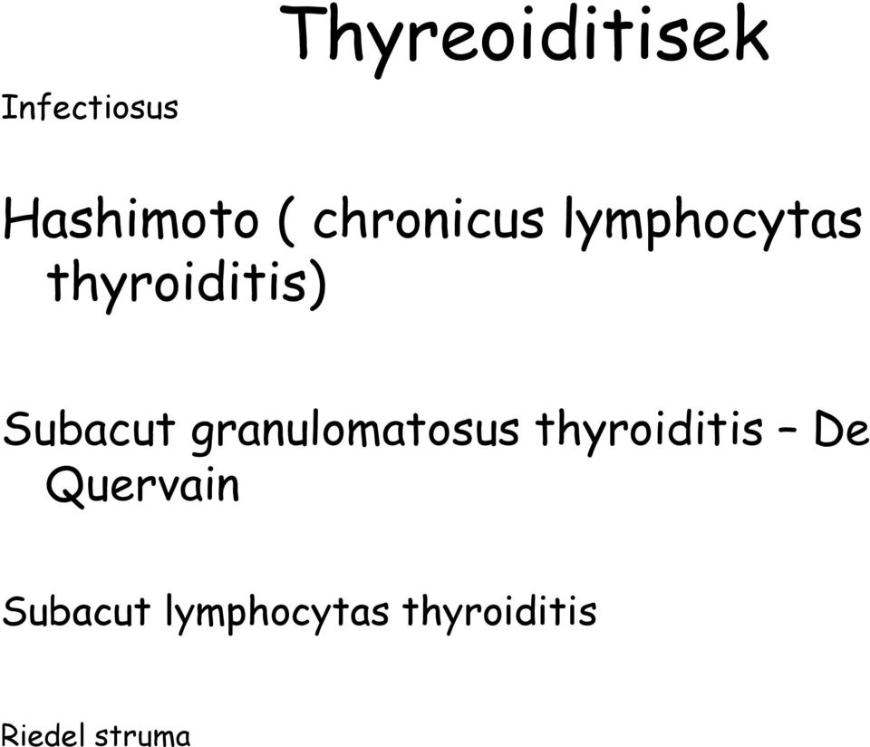 Subacut granulomatosus thyroiditis De