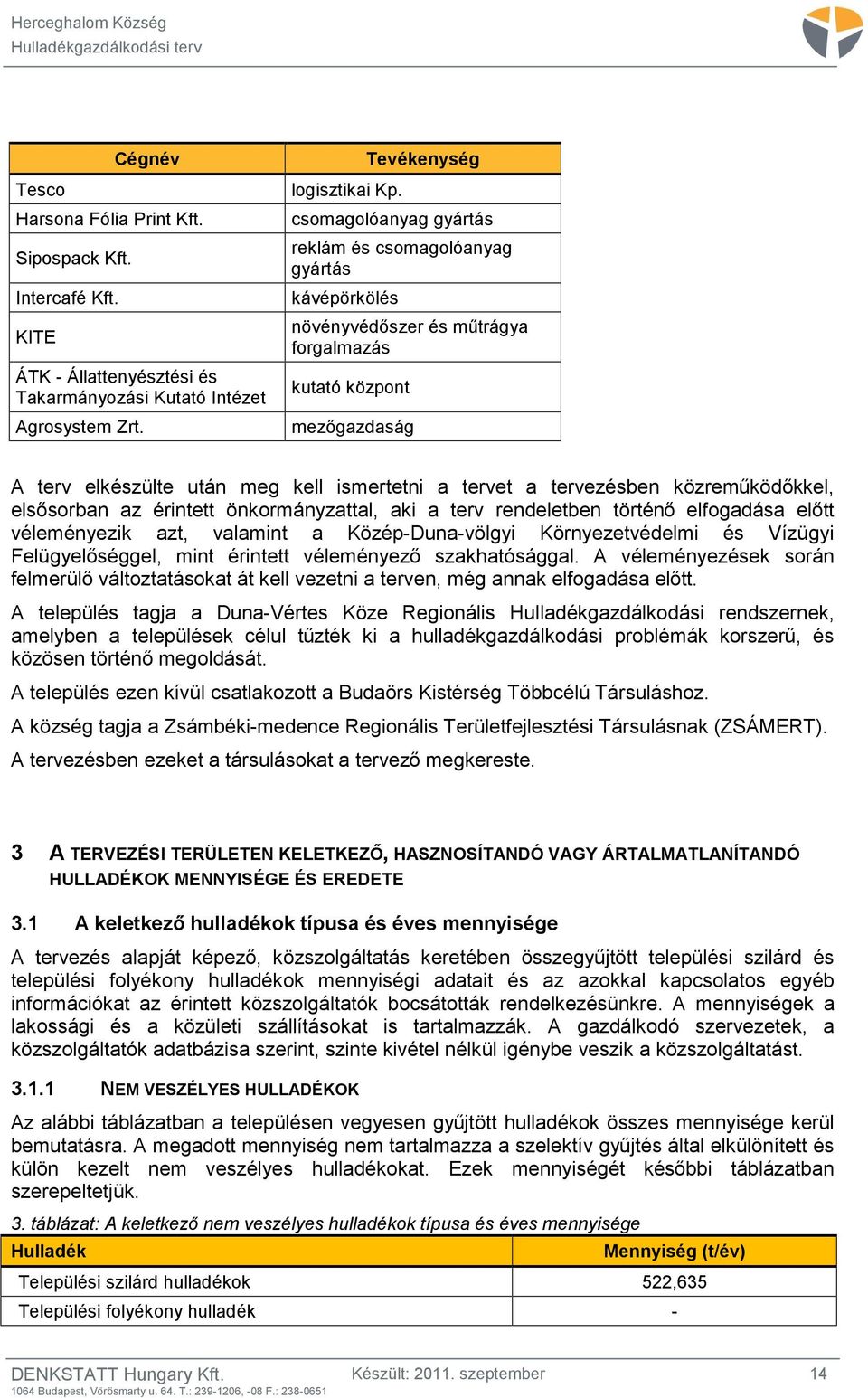 a tervezésben közreműködőkkel, elsősorban az érintett önkormányzattal, aki a terv rendeletben történő elfogadása előtt véleményezik azt, valamint a Közép-Duna-völgyi Környezetvédelmi és Vízügyi