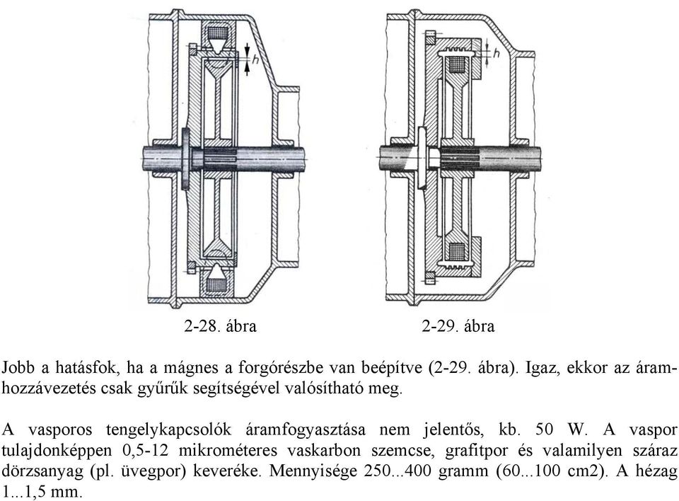 A vaporo tengelykapcolók áramfogyaztáa nem jelentő, kb. 50 W.