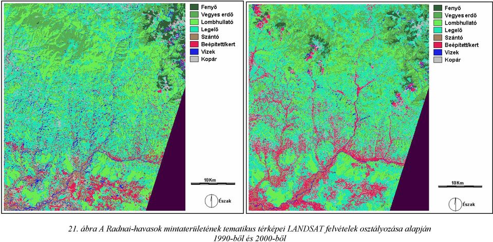 térképei LANDSAT felvételek