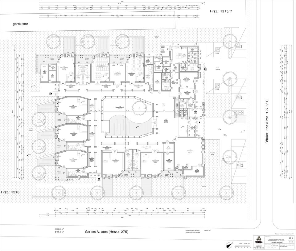 16,96 m 2 2 2 1,, 1, 6,69 7,2 6 db 1 1,8 255 pad 1,4,,65 füvesített 1. 17,43 m 2 32 1.59 2,55 m 2 17,35 2,4 95 2, 15 1 m 2 2 225 17 22 2 1.58 2,55 m2 17 22, 7 22 burkolat terület 235 25,, 1.