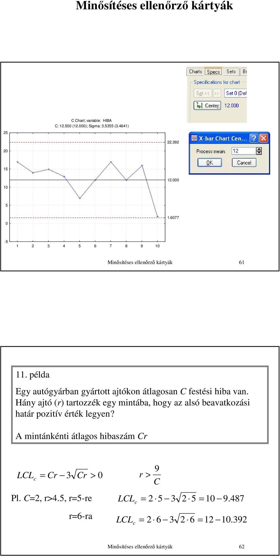 élda Egy autógyárba gyártott ajtóko átlagosa C festés hba va.