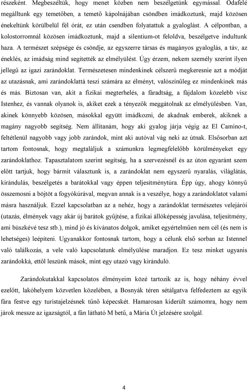 A célpontban, a kolostorromnál közösen imádkoztunk, majd a silentium-ot feloldva, beszélgetve indultunk haza.