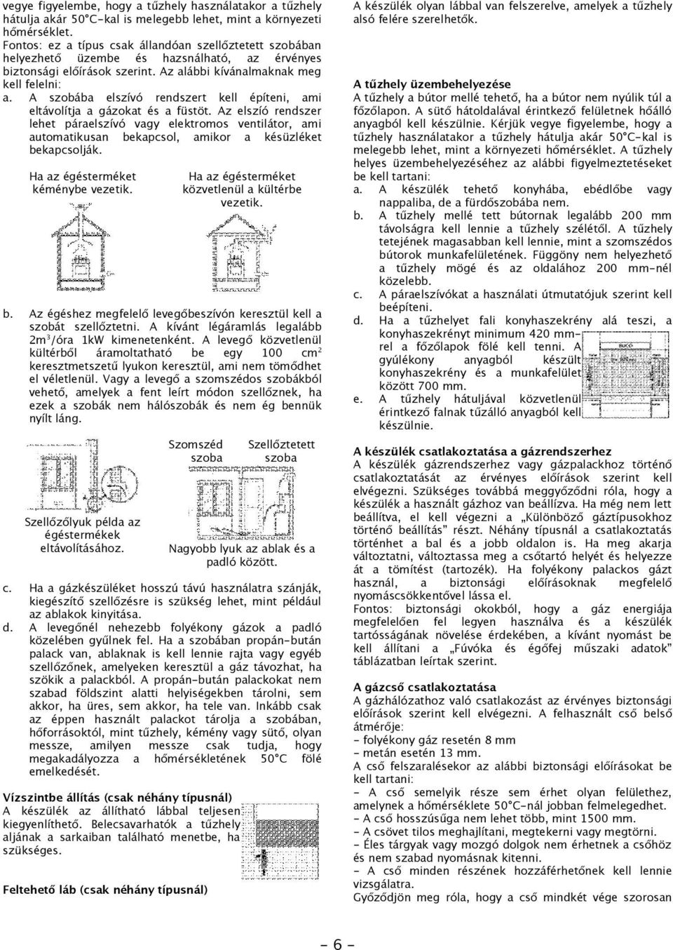 A szobába elszívó rendszert kell építeni, ami eltávolítja a gázokat és a füstöt.