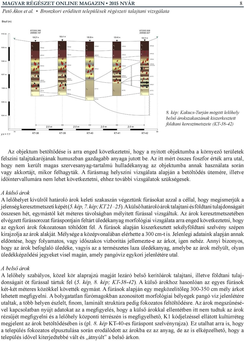 Az itt mért összes foszfor érték arra utal, hogy nem került magas szervesanyag-tartalmú hulladékanyag az objektumba annak használata során vagy akkortájt, mikor felhagyták.