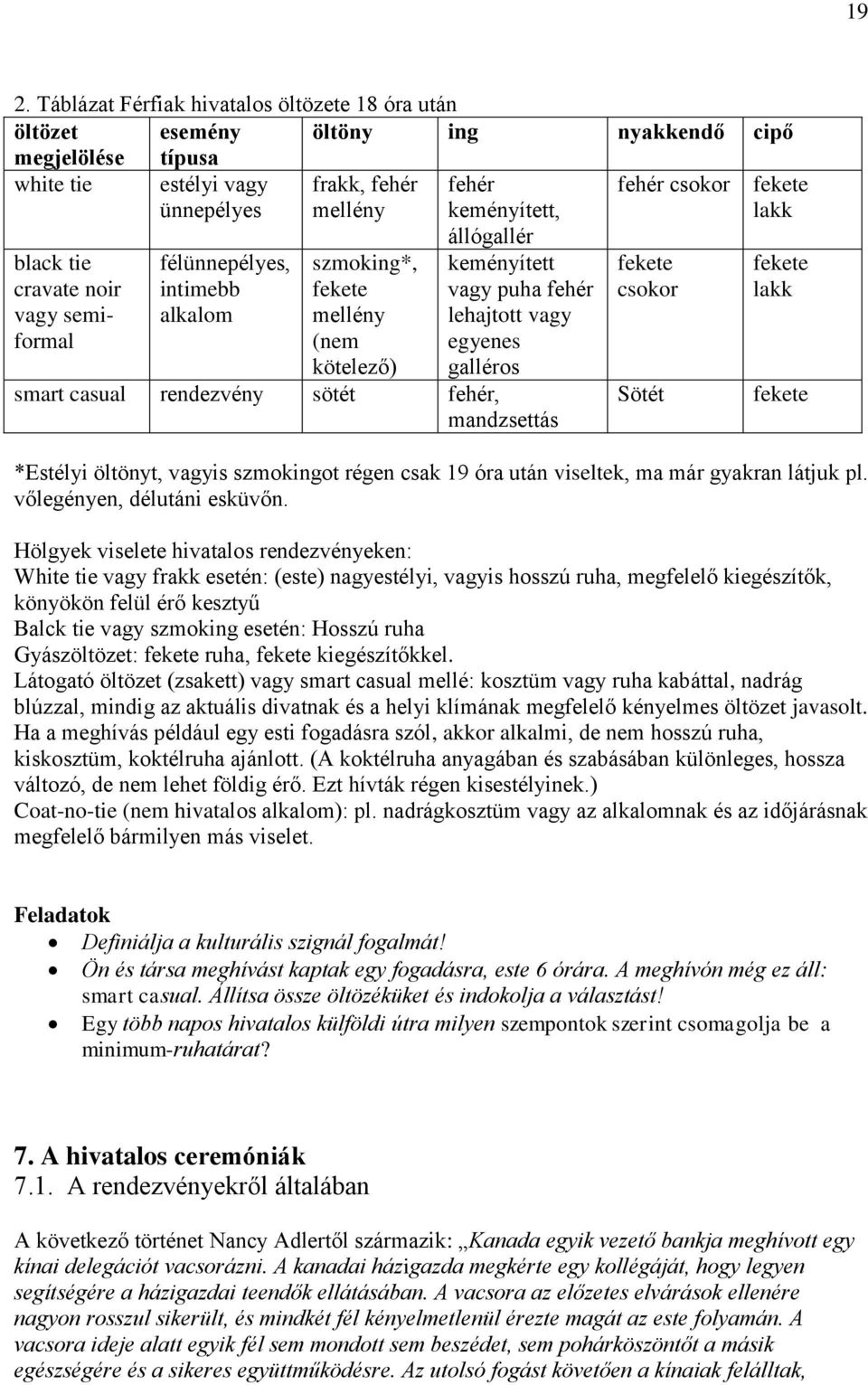 galléros smart casual rendezvény sötét fehér, mandzsettás fekete csokor Sötét fekete lakk fekete *Estélyi öltönyt, vagyis szmokingot régen csak 19 óra után viseltek, ma már gyakran látjuk pl.