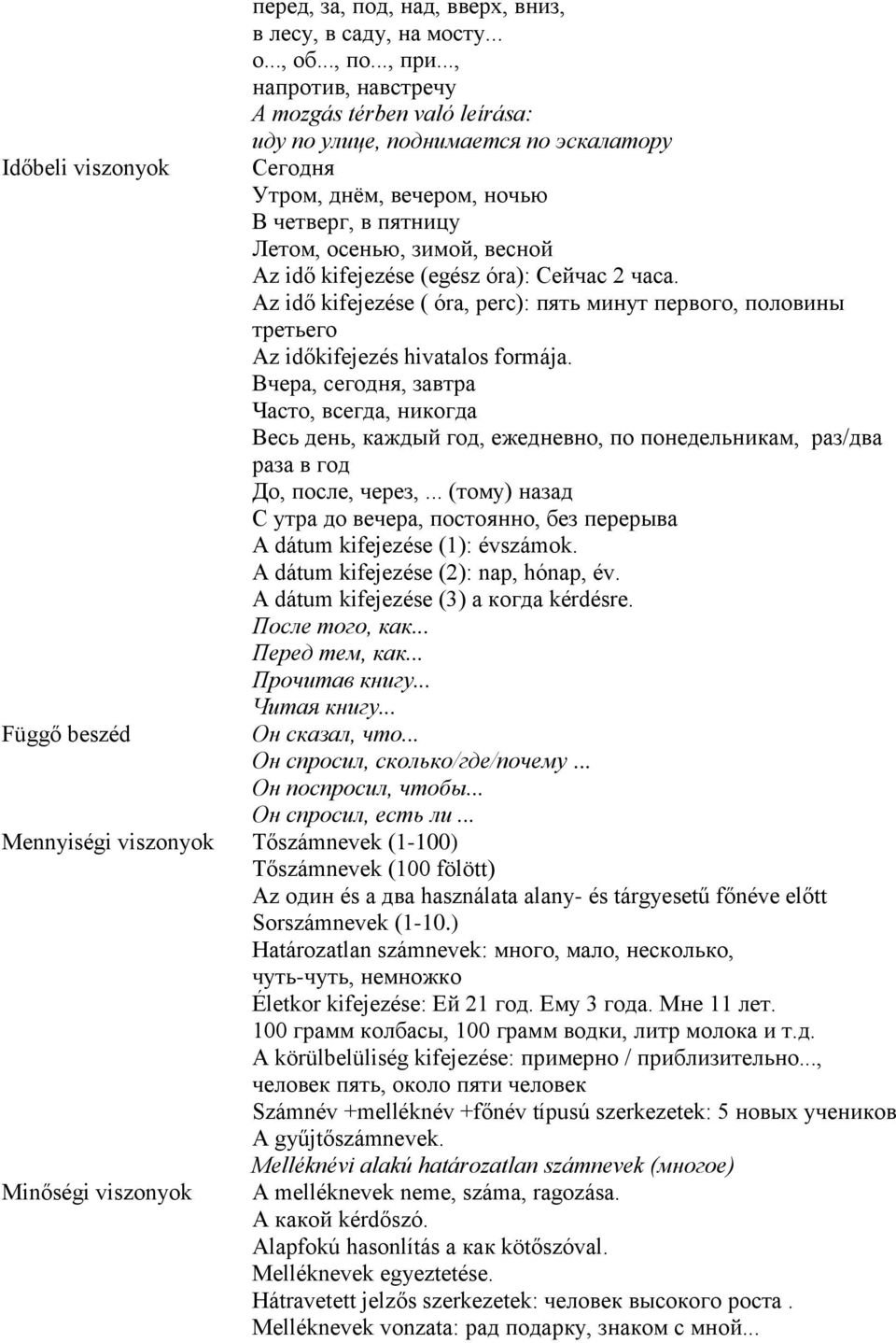 (egész óra): Сейчас 2 часа. Az idő kifejezése ( óra, perc): пять минут первого, половины третьего Az időkifejezés hivatalos formája.