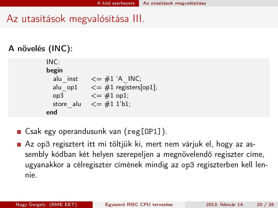 operandusunk van (reg[op1]).