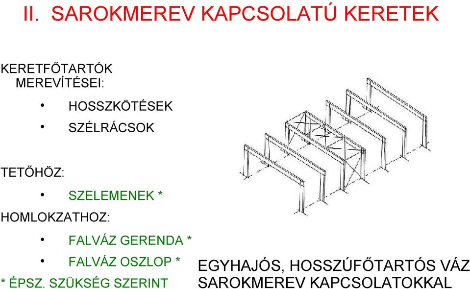 * HOMLOKZATHOZ: FALVÁZ GERENDA * FALVÁZ OSZLOP * * ÉPSZ.