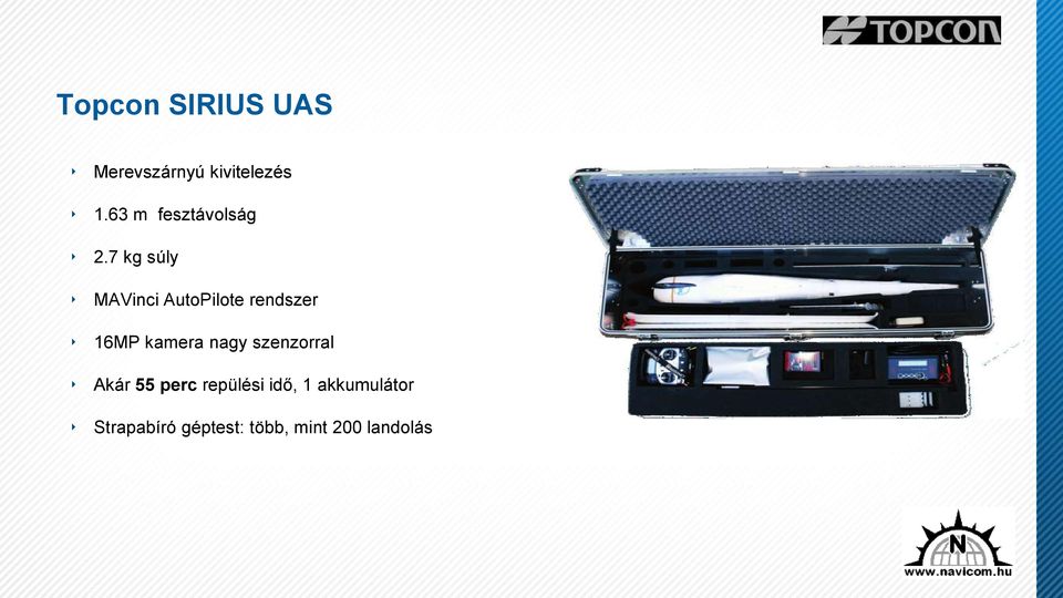 7 kg súly MAVinci AutoPilote rendszer 16MP kamera