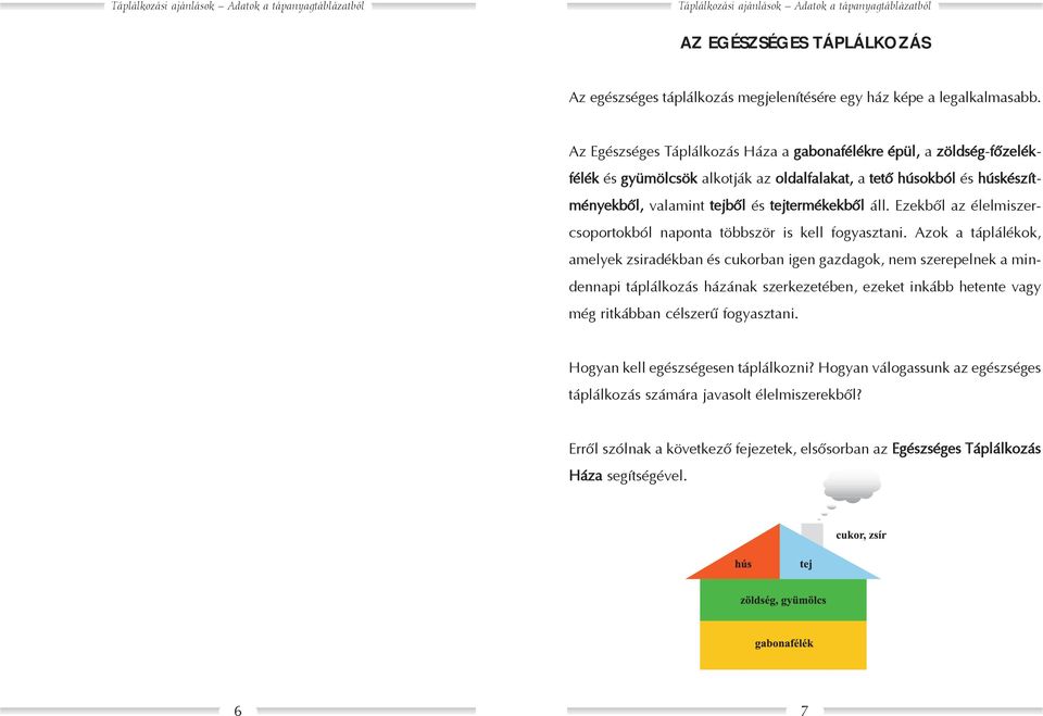 Ezekbõl az élelmiszercsoportokból naponta többször is kell fogyasztani.