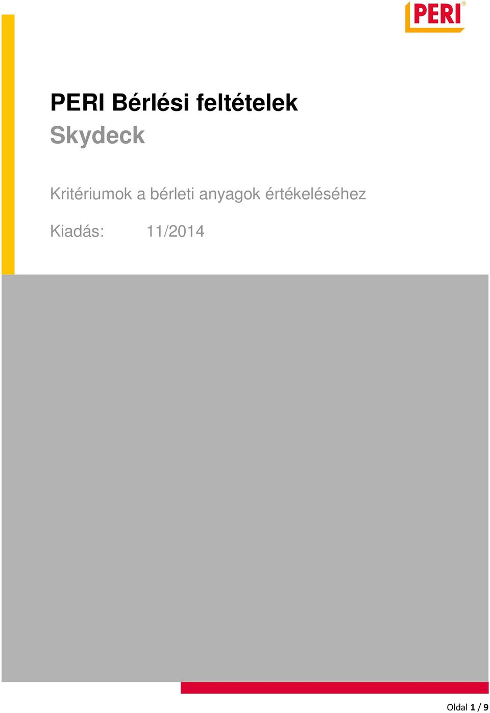 PERI Bérlési feltételek Skydeck - PDF Ingyenes letöltés