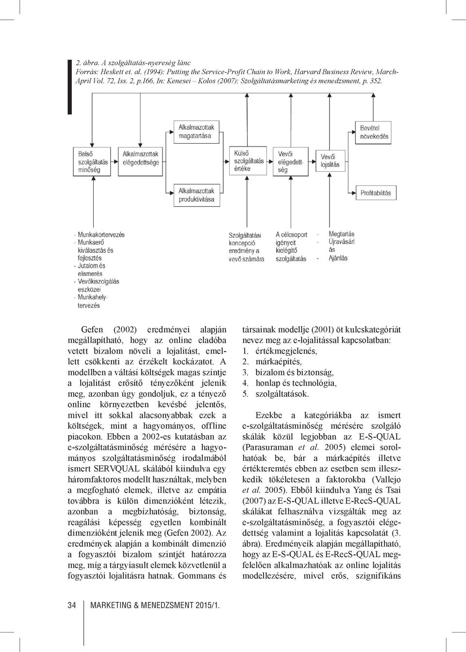 Gefen (2002) eredményei alapján megállapítható, hogy az online eladóba vetett bizalom növeli a lojalitást, emellett csökkenti az érzékelt kockázatot.