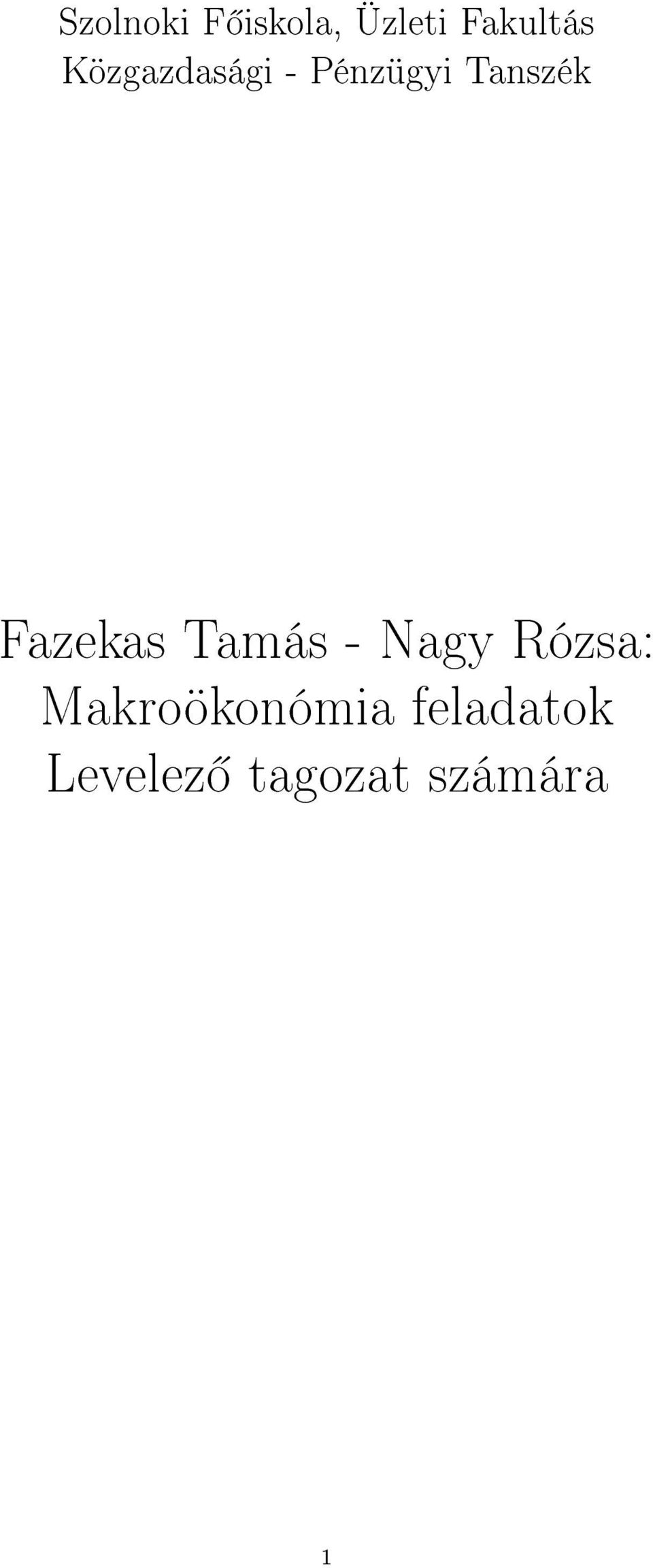 Fazekas Tamás - Nagy Rózsa: