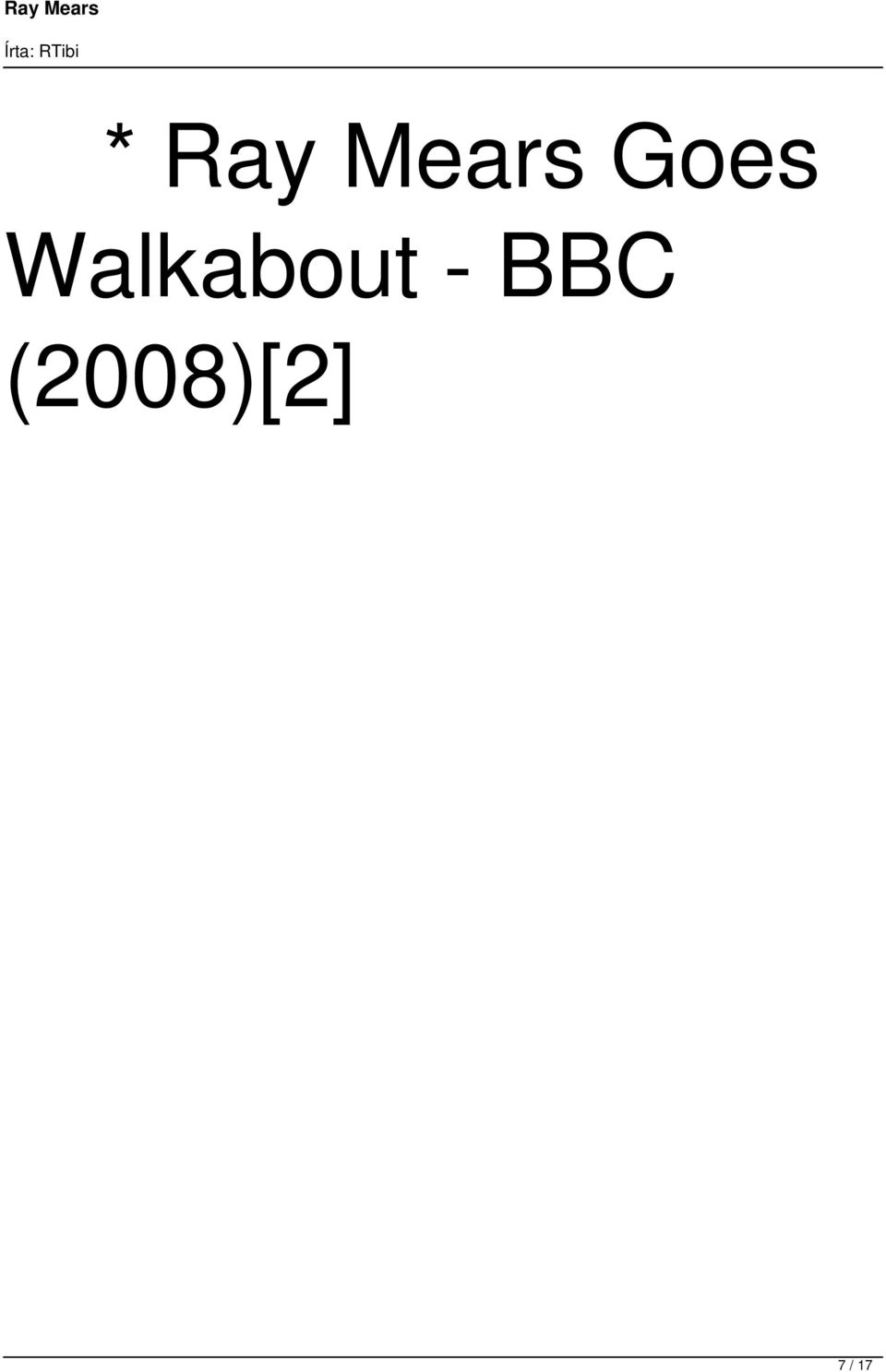 Walkabout -
