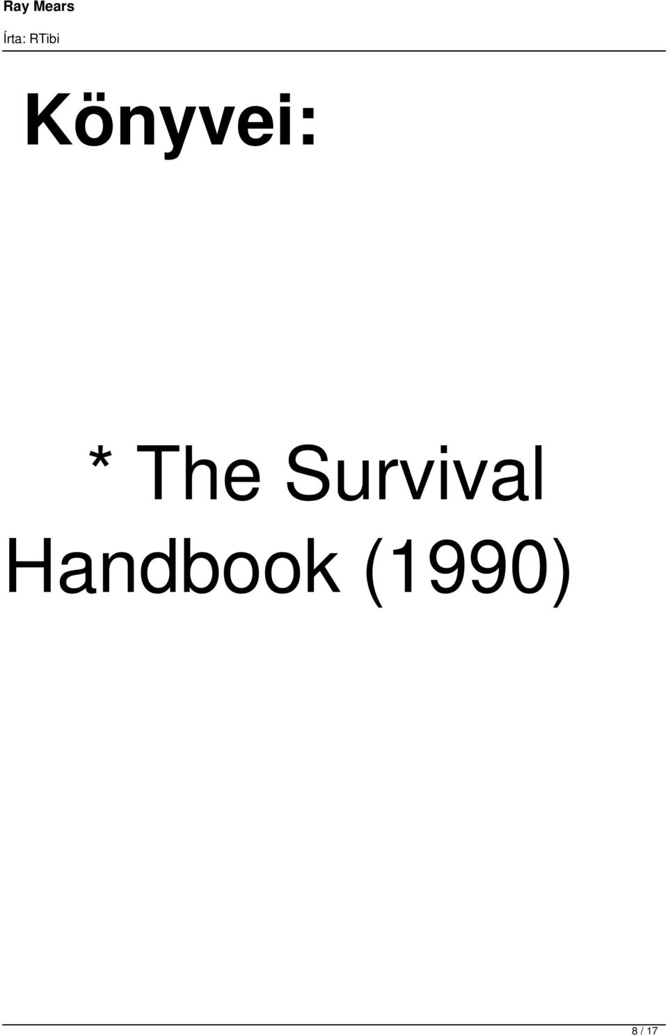 Survival