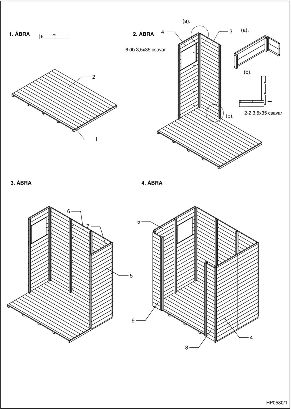 (b). 2-2 3,5x35 csavar 1 3.