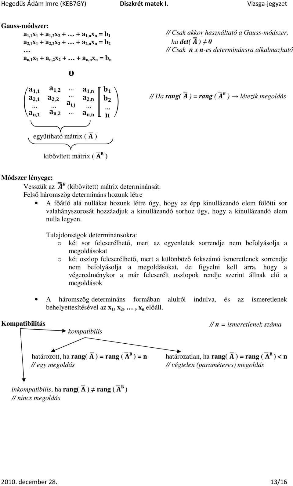 determinánsát.