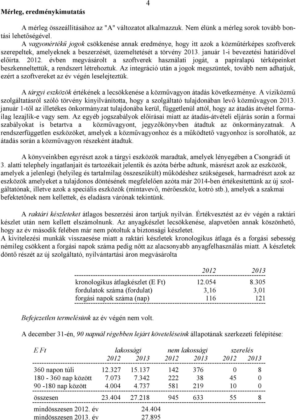 január 1-i bevezetési határidővel előírta. 2012. évben megvásárolt a szoftverek használati jogát, a papíralapú térképeinket beszkenneltettük, a rendszert létrehoztuk.