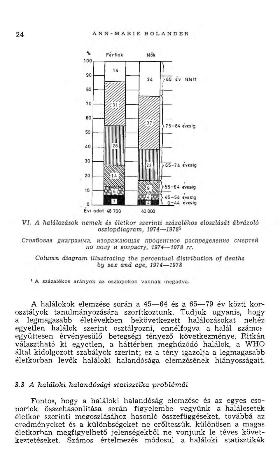 Ritkán választható ki egyetlen, a háttérben meghúzódó halálok, a WHO által kidolgozott szabályok szerint; ez a tény igazolja a legmagasabb életkorban levők haláloki halandósága elem zésének