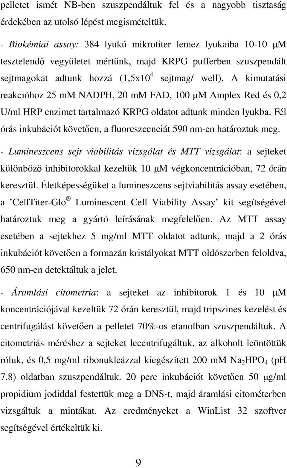 A kimutatási reakcióhoz 25 mm NADPH, 20 mm FAD, 100 µm Amplex Red és 0,2 U/ml HRP enzimet tartalmazó KRPG oldatot adtunk minden lyukba.
