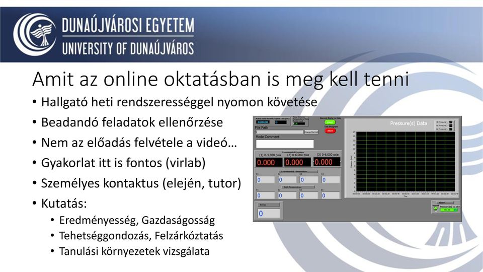 Gyakorlat itt is fontos (virlab) Személyes kontaktus (elején, tutor) Kutatás: