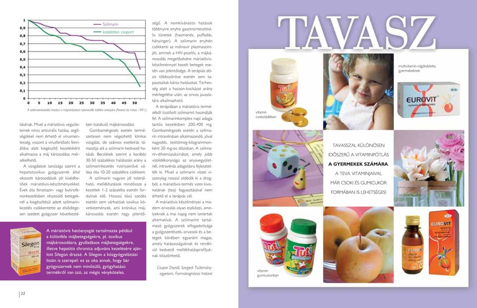 toxikus májkárosodásra, gyulladásos májbetegségekre, illetve hepatitis chronica adjuváns kezelésére ajánlott Silegon drazsé.
