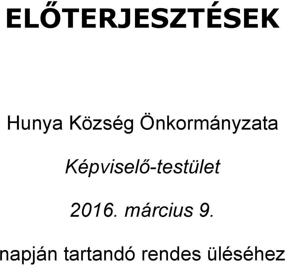 Képviselő-testület 2016.