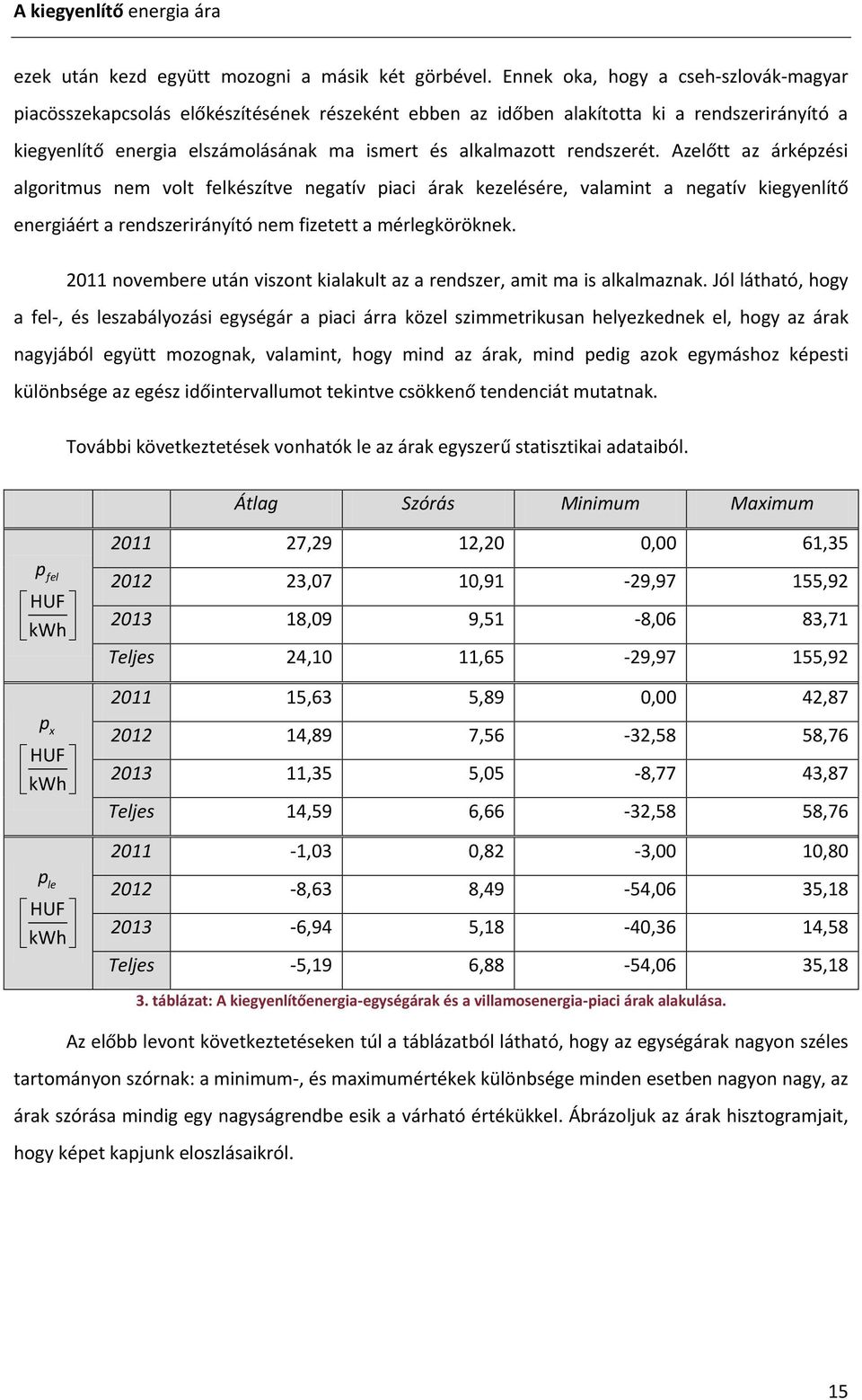 rendszerét. Azelőtt az árképzési algoritmus nem volt felkészítve negatív piaci árak kezelésére, valamint a negatív kiegyenlítő energiáért a rendszerirányító nem fizetett a mérlegköröknek.