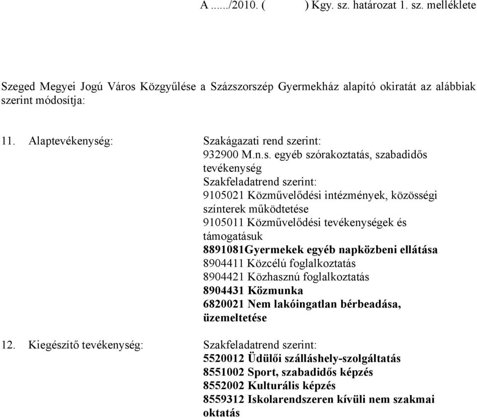 g: Szakágazati rend sz