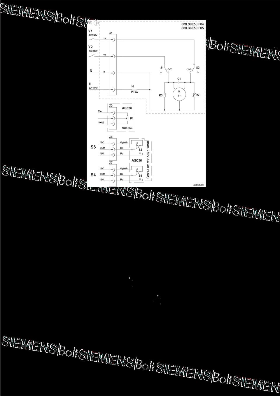 AC 250V 3A (1,5A) ASC36 SQL36E65 SQL36E110 SQL36E160 SEZ31.