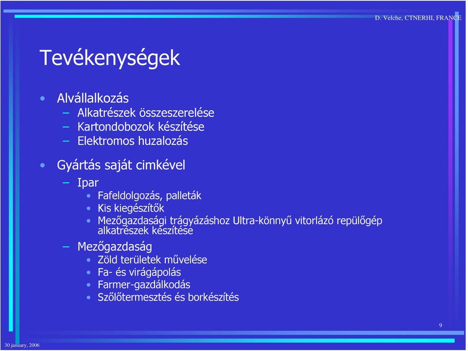 Mezőgazdasági trágyázáshoz Ultra-könnyű vitorlázó repülőgép alkatrészek készítése