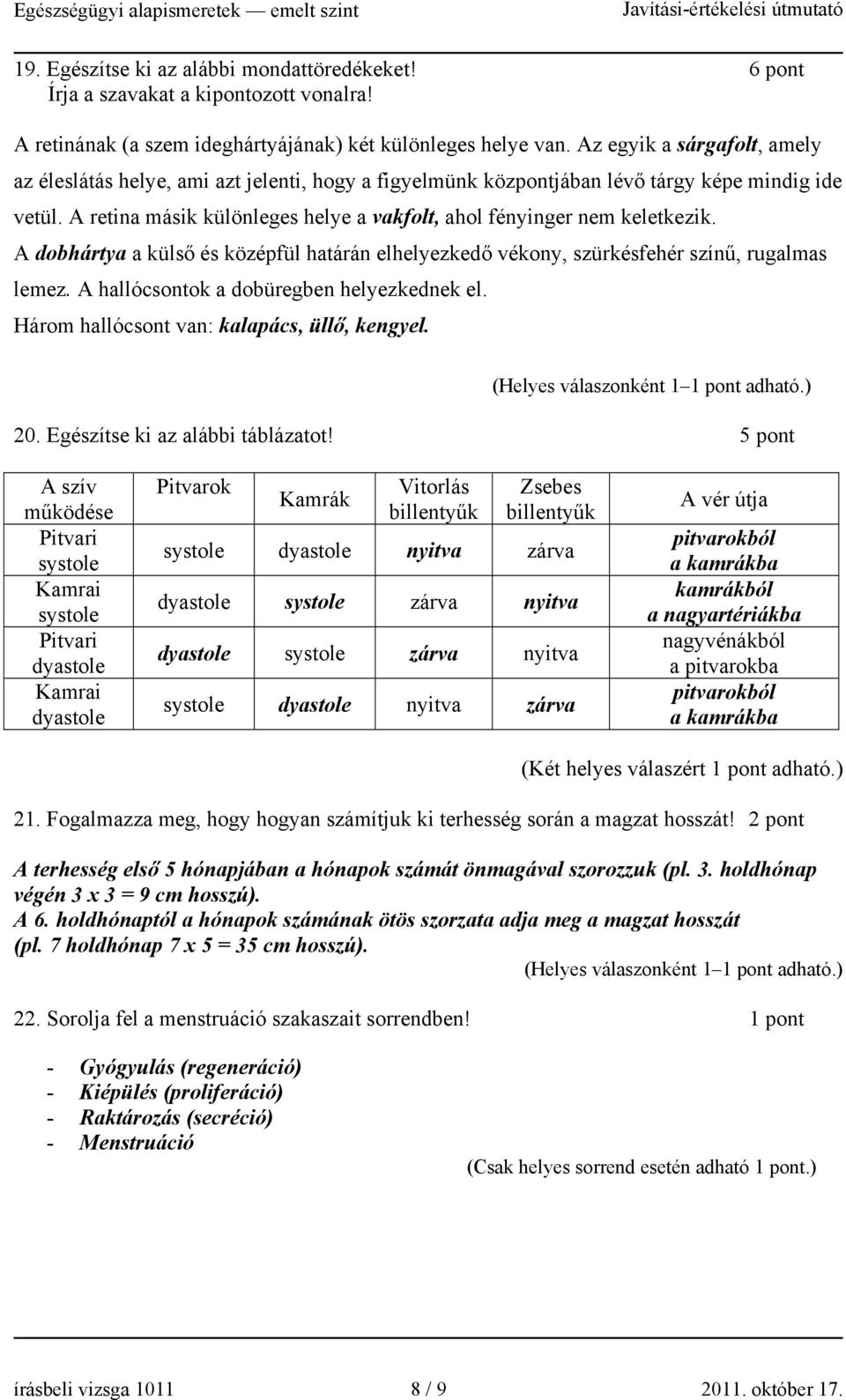 A retina másik különleges helye a vakfolt, ahol fényinger nem keletkezik. A dobhártya a külső és középfül határán elhelyezkedő vékony, szürkésfehér színű, rugalmas lemez.