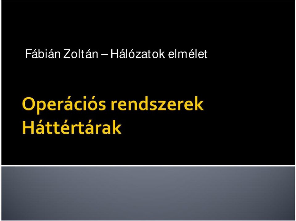 Hálózatok