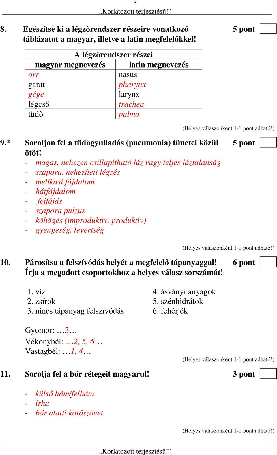 - magas, nehezen csillapítható láz vagy teljes láztalanság - szapora, nehezített légzés - mellkasi fájdalom - hátfájdalom - fejfájás - szapora pulzus - köhögés (improduktív, produktív) - gyengeség,