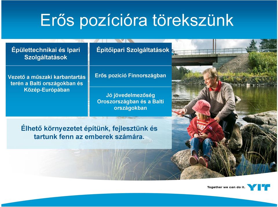 Közép-Európában Erős pozíció Finnországban Jó jövedelmezőség Oroszországban és a