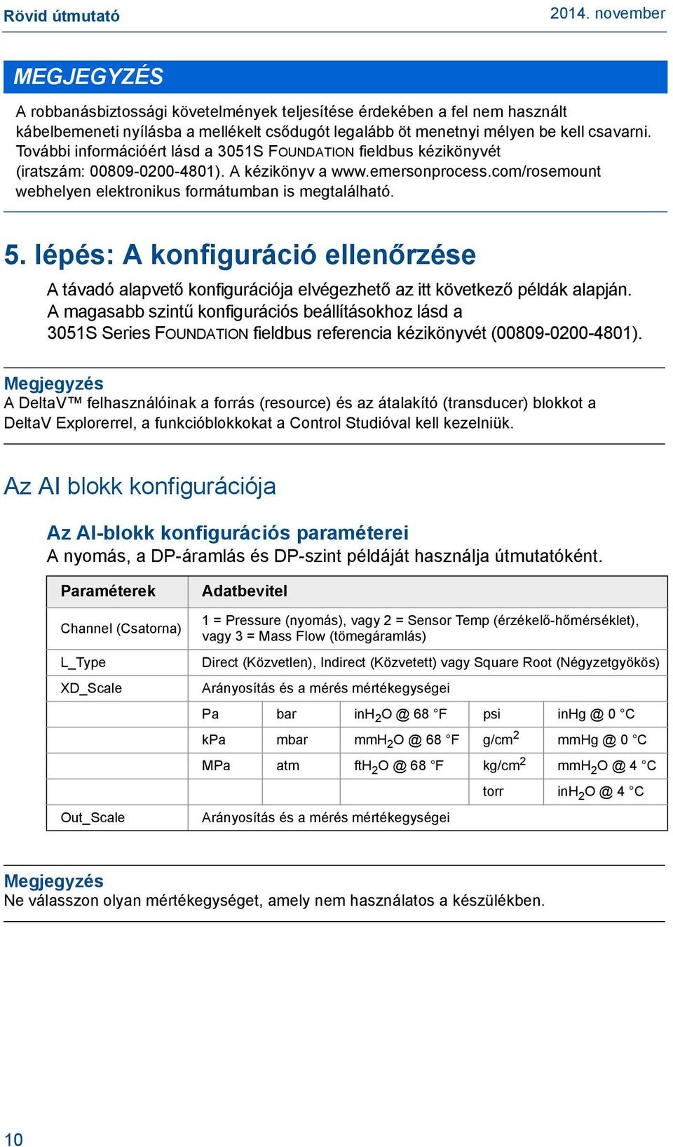 lépés: A konfiguráció ellenőrzése A távadó alapvető konfigurációja elvégezhető az itt következő példák alapján.